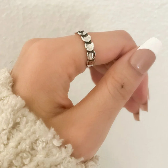 925 Sterling Silver Layer Stackable Ring Multi Layer Dainty Ring Band - Picture 7 of 8